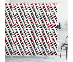 Rock Electric Guitars Shower Curtain