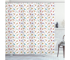 Colorful Acoustic Music Shower Curtain