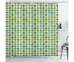 Traditional Argyle Green Shower Curtain