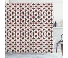Japanese Style Motifs Pattern Shower Curtain