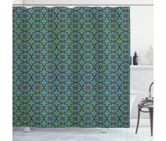 Mosaic Tiles Pattern Shower Curtain