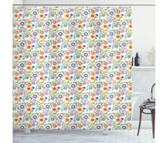 Flora Curved Branches Shower Curtain