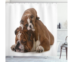 Father and Son Shower Curtain