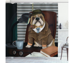 Detective Dog Shower Curtain