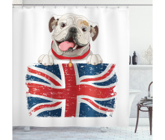 British Dog Shower Curtain