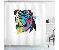 Dog Portrait Shower Curtain