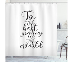 Hand Lettering Words Shower Curtain