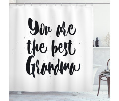 Black and White Words Shower Curtain