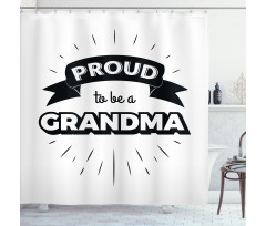 Banner and Abstract Lines Shower Curtain