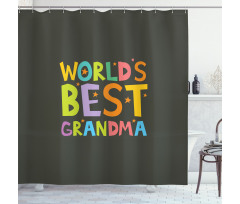 Colorful Letters Stars Shower Curtain