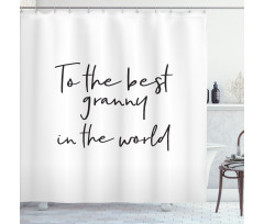 Calligraphy Letters Shower Curtain