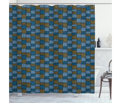 Abstract Oriental Motif Shower Curtain