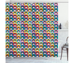 Colorful Frame Animals Shower Curtain