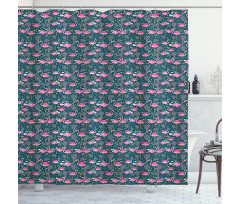 Exotic Bird Pattern Shower Curtain