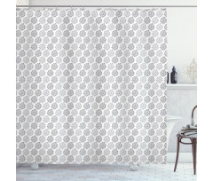 Greyscale Foliage Design Shower Curtain