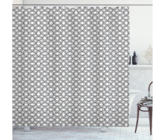 Monochrome Line Shower Curtain