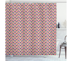 Half Circles Design Shower Curtain