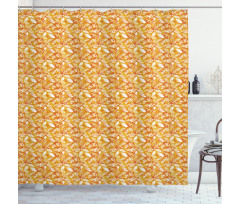 Fall Leaf Silhouettes Shower Curtain