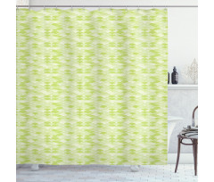 Hand Drawn Wave Pattern Shower Curtain