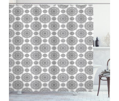 Eastern Petals and Leaves Shower Curtain