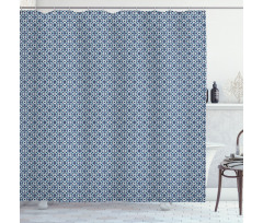 Moroccan Folklore Motifs Shower Curtain