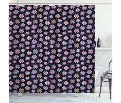 Retro Blowballs Dots Shower Curtain