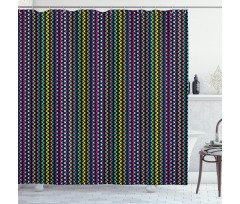 Curved Stripes Design Shower Curtain
