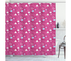 Memphis Style Design Shower Curtain
