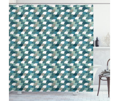 Circular Weave Design Shower Curtain