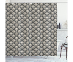 Classic Damask Motifs Shower Curtain