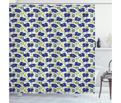 Brush Stroke Stripes Shower Curtain