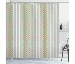 Retro Stars Stripes Shower Curtain