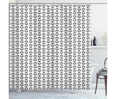 Tribal Sqaures Pattern Shower Curtain