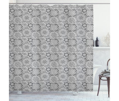 Hand Drawn Lines Curves Shower Curtain