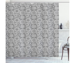 Hand Drawn Lines Curves Shower Curtain