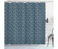 Tangles Curly Lines Shower Curtain