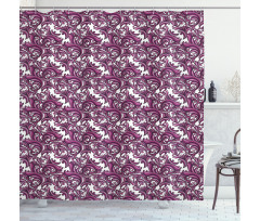 Abstract Floral Art Shower Curtain