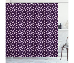 Circles Dots Short Lines Shower Curtain