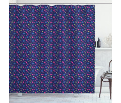 Smileys Flowers Hearts Shower Curtain
