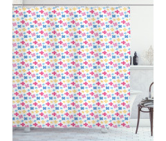 Sketchy Colorful Daisy Shower Curtain