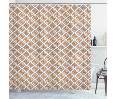 Rhombus Native Folk Art Shower Curtain