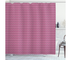 Zig Zag Ikat Style Shower Curtain