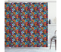 Aloha Style Scroll Shower Curtain