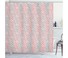 Checkered with Dots Shower Curtain