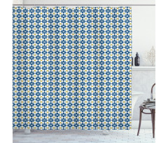 Traditional Azulejo Tile Shower Curtain