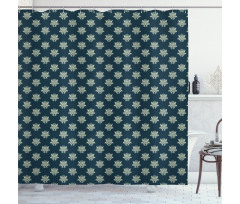 Damask Swirls Leaves Shower Curtain