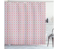 Rhombus Style Petals Shower Curtain