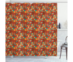 Colorful Abstract Motif Shower Curtain
