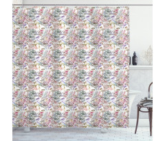 Spring Scroll Shower Curtain