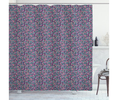 Ornamental Wavy Lines Shower Curtain